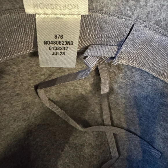 Nordstrom Wool Felted Wide Brim Gray/Grey Fall & Winter Felt Floppy Hat - Picture 6 of 6